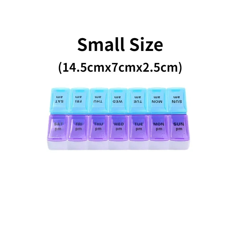 Portable Colorful 3 Spaces Medicine Case Health Care Container Case Pill Box Splitters Travel Pill Box Tiny Box Easy to Carry Beauty World Shop
