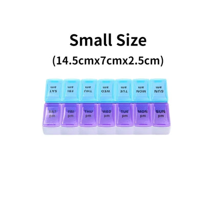 Portable Colorful 3 Spaces Medicine Case Health Care Container Case Pill Box Splitters Travel Pill Box Tiny Box Easy to Carry Beauty World Shop
