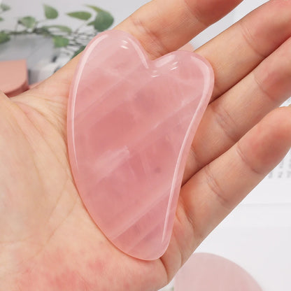 Natural Stone GuaSha Tool Jade Facial Beauty Rose Quartz Scraping Crystal Massager Firm Skin Face Gua Sha SPA Beauty World Shop