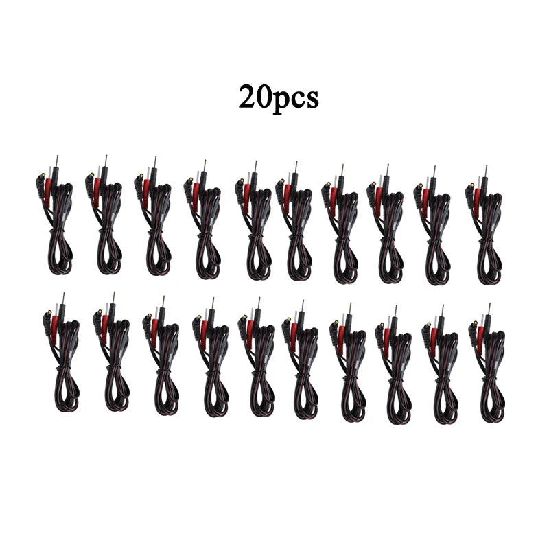 Electrode Lead Wires TENS Conductive Standard Pin for Ems Massage Electrode Pad Standard Pin  Digital Tens Machine Health Care Beauty World Shop