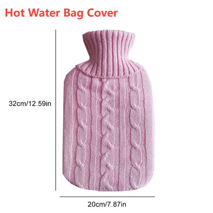 2L Hot Water Bottle Cover Rubber Hot Water Bags Winter Plush Hand & Feet Warmer Explosion-Proof Water Bottle Cover For Hot Water Beauty World Shop