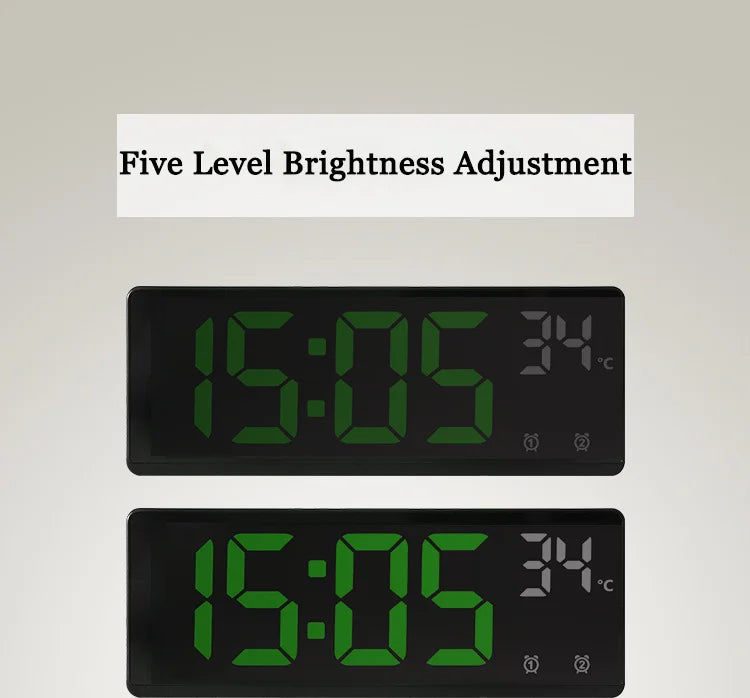 Creative Number Clock Color Nightlight Temperature Calendar Alarm Clock LED Large Number Electronic Clock Backlight Home Decor Beauty World Shop