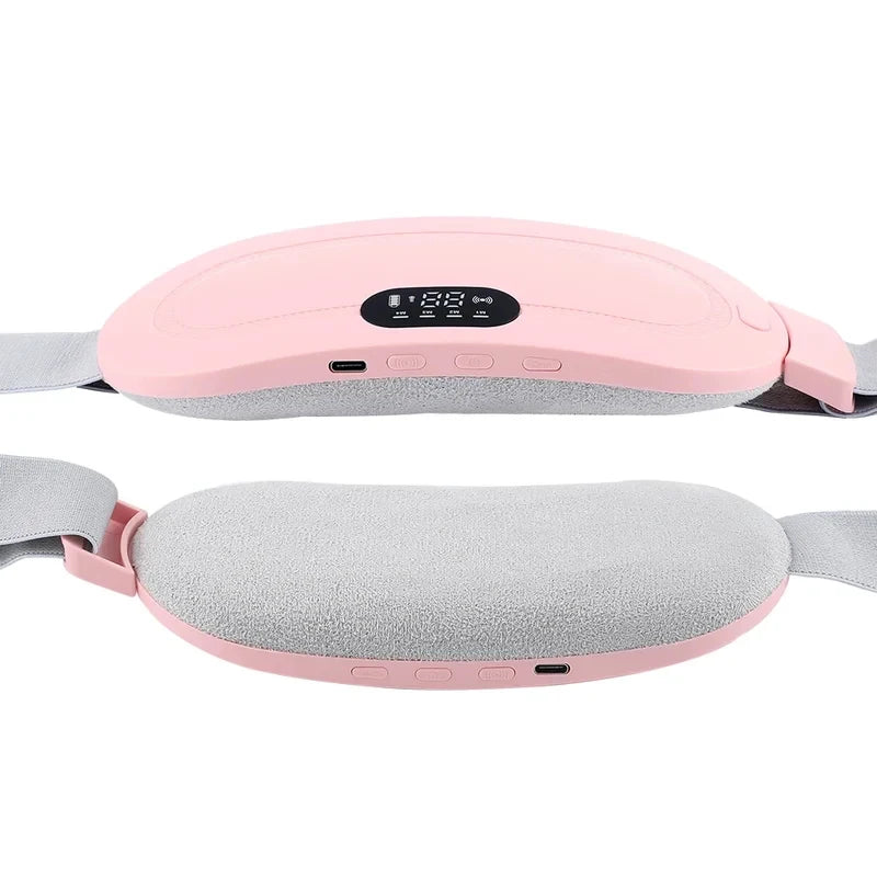 Electric Waist Massage Period Cramp Massager Vibrating Heating Belt for Menstrual Waist Stomach Abdominal Warm Palace Belt Beauty World Shop