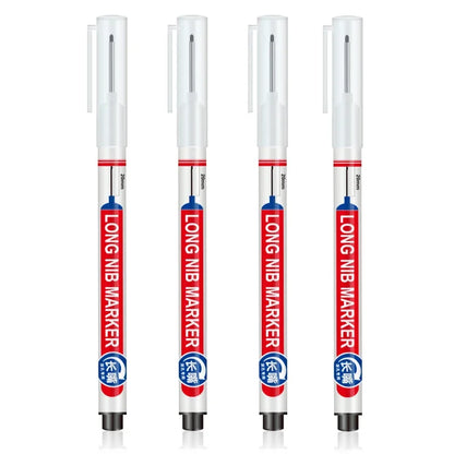 4Pcs/Set 20mm Deep Hole Long Nib Head Markers For Metal Perforating Pen Waterproof Bathroom Woodworking Decoration Multi-Purpose Beauty World Shop