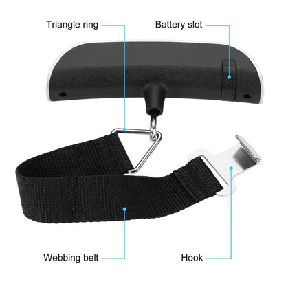 Portable Scale Digital LCD Display 110lb/50kg Electronic Luggage Hanging Suitcase Travel Weighs Baggage Bag Weight Balance Tools Beauty World Shop