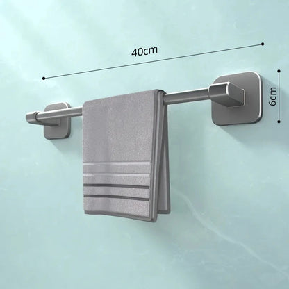 Non perforated suction cup wall mounted towel rack, bathroom storage rack, bathroom horizontal bar towel rack Beauty World Shop
