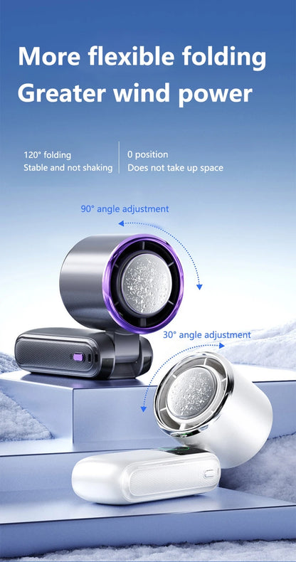 Portable Air Cooling Turbos Handheld Fan 100-Speed Adjustable Refrigeration Cooler 4000mAh LED Display USB Rechargeable