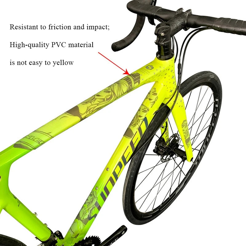 ENLEE The New Removeable Sticker Road Bicycle Paster Guard Cover 3D MTB Mountain Bike Scratch-Resistant Protect Frame Protector Beauty World Shop