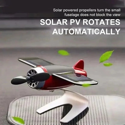 Solar Airplane Creative Men's Car Decoration Car Interior Accessories Desktop Ornament Gift For Woman, Man, Car Enthusiast Beauty Fashion