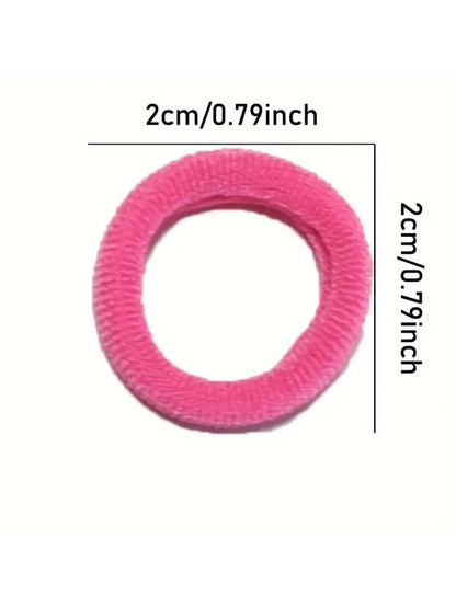 200PCS Women Girls Colorful Nylon Elastic Hair Bands Ponytail Hold Small Hair Tie Rubber Bands Scrunchie Hair Accessories Beauty World Shop