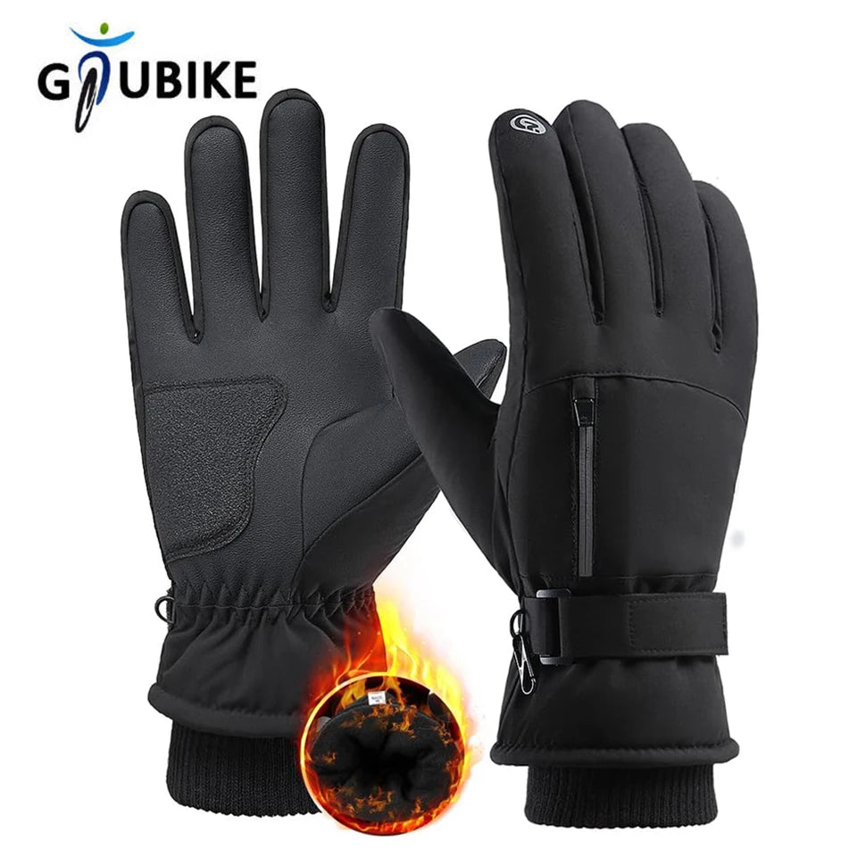 GTUBIKE Waterproof Men’s Women’s Winter Cycling Gloves Thermal Touchscreen Ski Gloves for Running Outdoor Sports Gloves Beauty World Shop