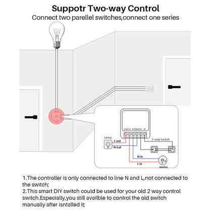 16A Wifi Switch Smart 2-Way DIY Switches Circuit Breaker Timer Support Alexa Маруся Google Home Alice SmartThings Smart Home Beauty World Shop
