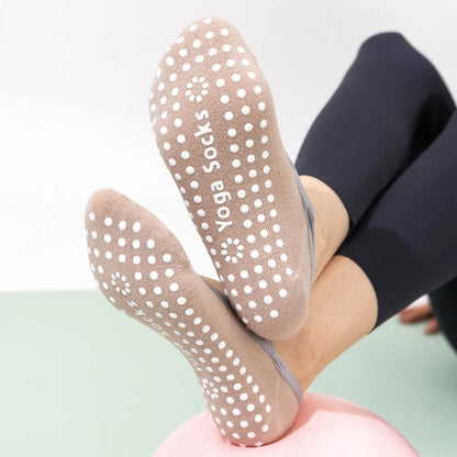 1/ 3Pair Professional Women Yoga Sock Silicone Anti-slip Ballet Pilates Socks Women Backless Breathable Bandage Yoga Sport Socks Beauty World Shop