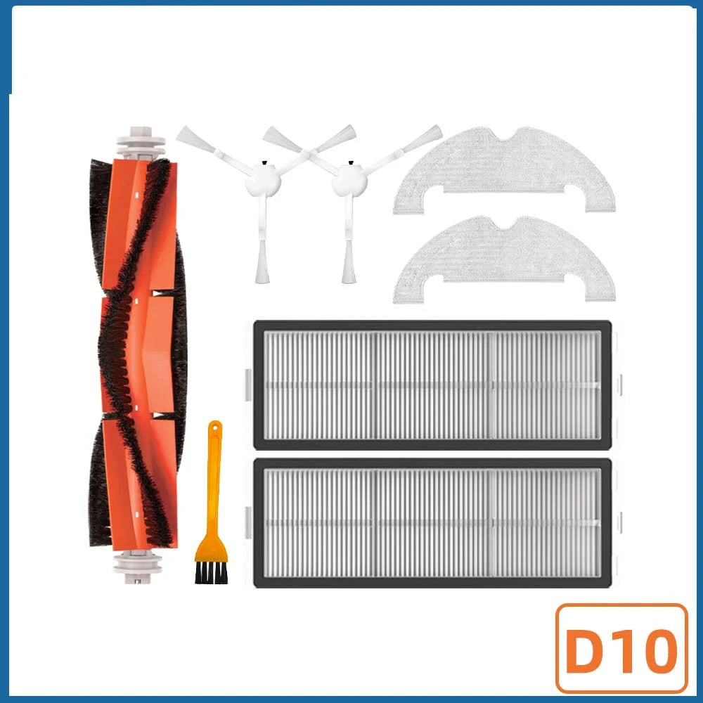 Accessories Dreame Bot D10 Plus RLS3D Robot Vacuum Cleaner Hepa Filter Mop Main Side Brush Dust Bag Replacement Parts