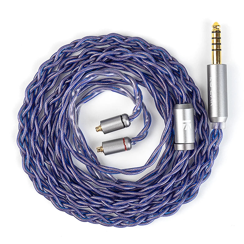 KBEAR Neon High-purity OFC Quad-cross IEM Headphone Cable 4 Core 3.5/4.4MM Balanced Replaceable HiFi Woven Structure Beauty World Shop