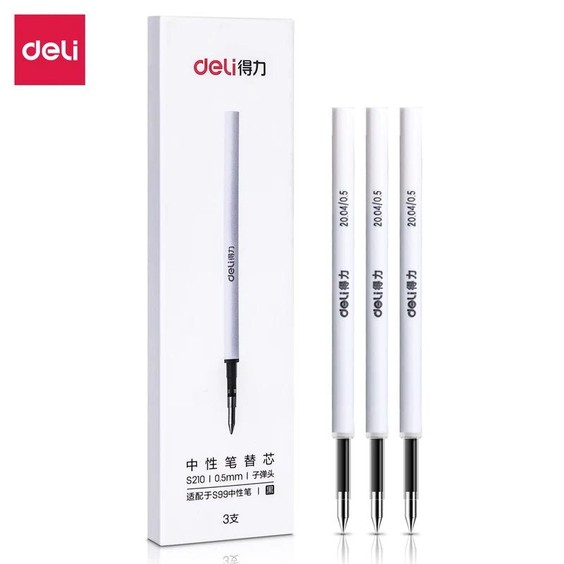 Deli Metal Sign Pen, Gel Ink Pens, Golden Silver Color, Metallic Writing Pen, Office Supplies, 0.5mm Beauty World Shop