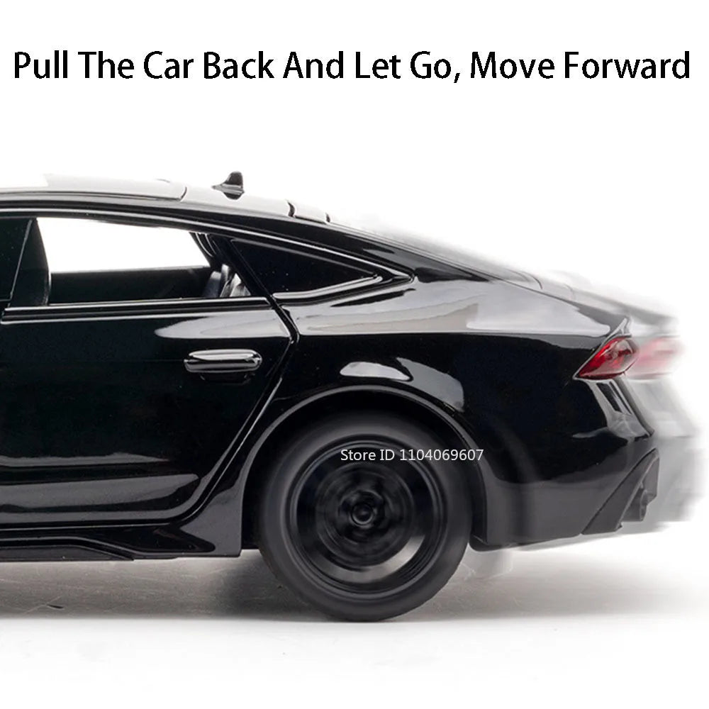1:32 Audi RS7 Sportback Model Toy Cars Alloy Diecast 6 Doors Opened with Pull Back Rubber Tires Ornament Vehicle Toys Gifts Beauty World Shop