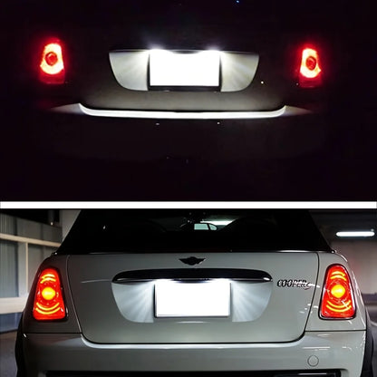 2pcs Mini LED license plate lights, suitable for Mini Cooper R56, R57, R58, R59,6500k Beauty World Shop
