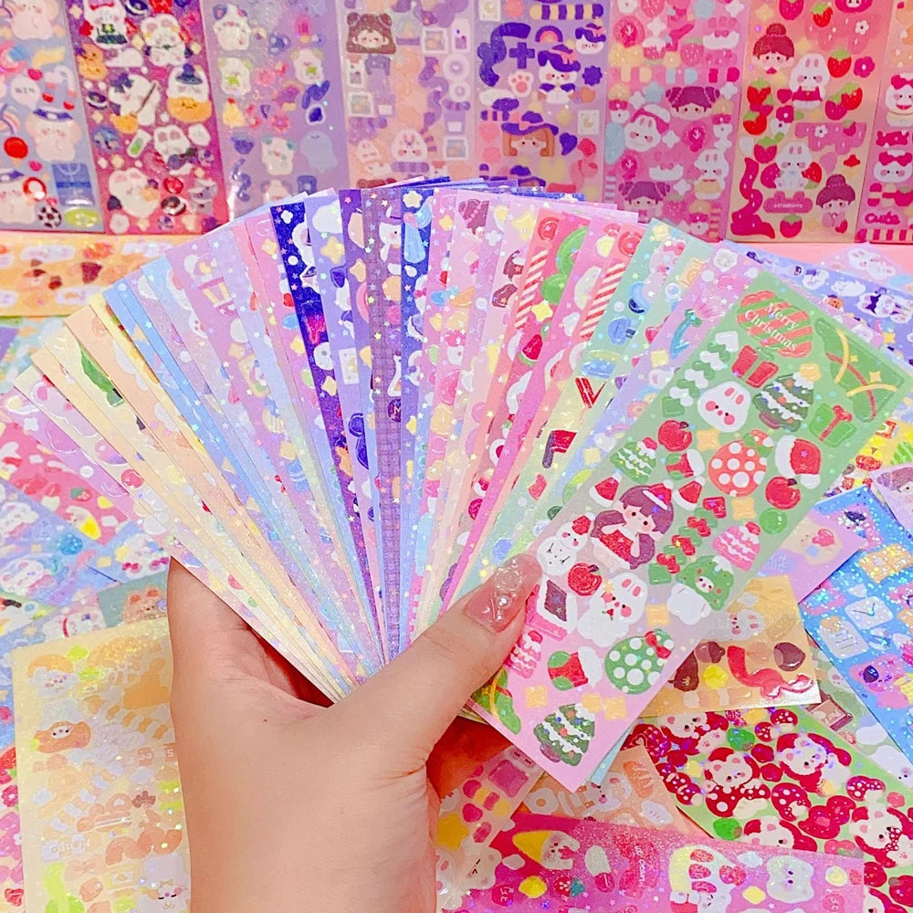 200p Kawaii Stickers for Kids Cute Stationary Aesthetic Diary Decoration Art Supplies Stickers for Scrapbooking Lot Korean Paper Beauty World Shop