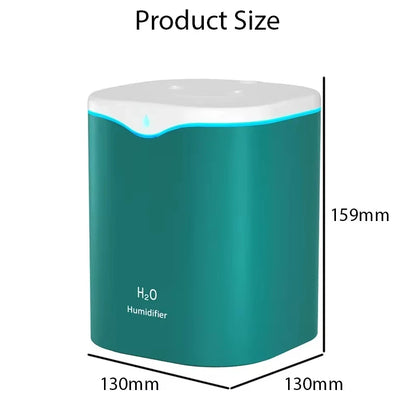 2000ML USB Air Humidifier Double Spray Port Essential Oil Aromatherapy Diffuser Cool Mist Maker Fogger for Home Office Beauty World Shop