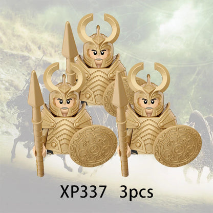 3pcs Lord Rings Elves Orcs Army Dwarf Rohan Mini Action Toy Figures Building Blocks Assembly Toys for Kids Birthday Gift Beauty World Shop