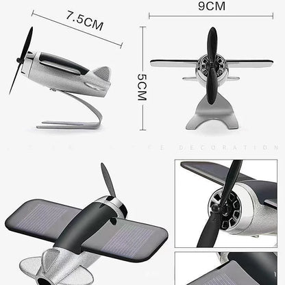 Solar Airplane Creative Men's Car Decoration Car Interior Accessories Desktop Ornament Gift For Woman, Man, Car Enthusiast Beauty Fashion