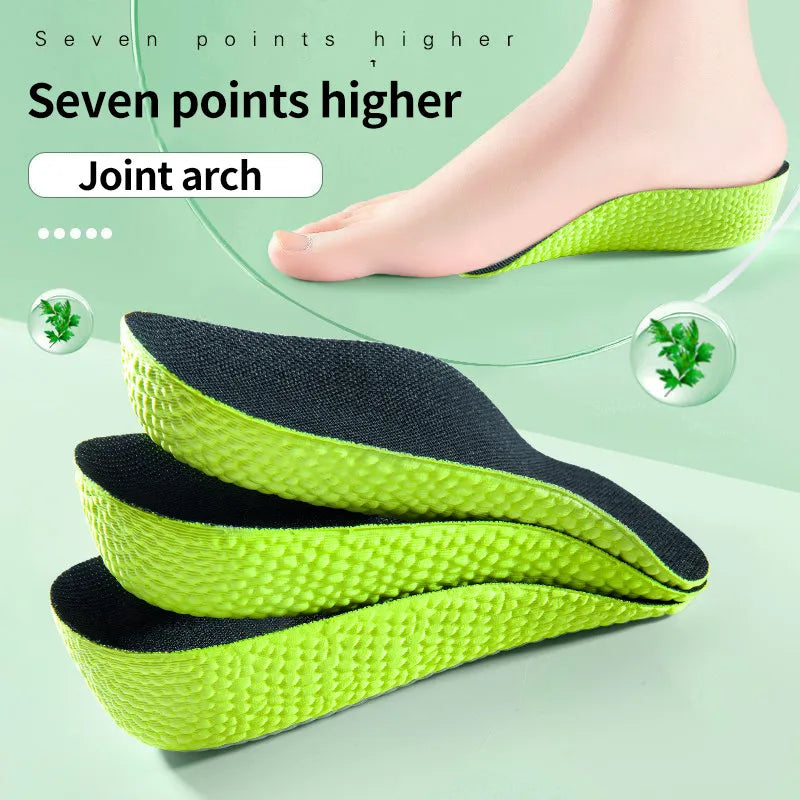 Memory Foam Height Increase Insoles for Men Women Shoes Flat Feet Arch Support Orthopedic Insoles Sneakers Heel Lift Care Insole Beauty World Shop