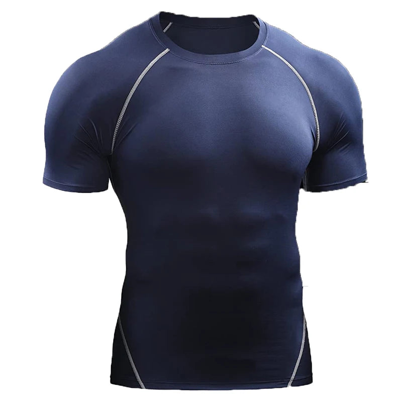 2026 Compression T Shirt Men Summer Sportswear Running T-shirt Elastic Quick Dry Sport Tops Tee Athletic Gym Workout Shirts Men Beauty World Shop