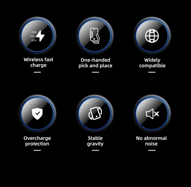 Infrared Induction Car Wireless Charger Stand Car Air Vent Clamp for iPhone 16~12 Pro Max Samsung Galaxy S25/S24 Fast Charging Beauty World Shop