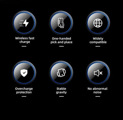 Infrared Induction Car Wireless Charger Stand Car Air Vent Clamp for iPhone 16~12 Pro Max Samsung Galaxy S25/S24 Fast Charging Beauty World Shop