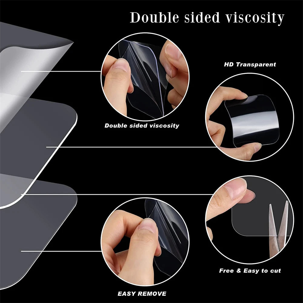 Square Double Sided Tape Super Strong Adhesive Heavy Duty Washable Sticker Pads Removable Waterproof No Trace Mounting Tape Beauty World Shop