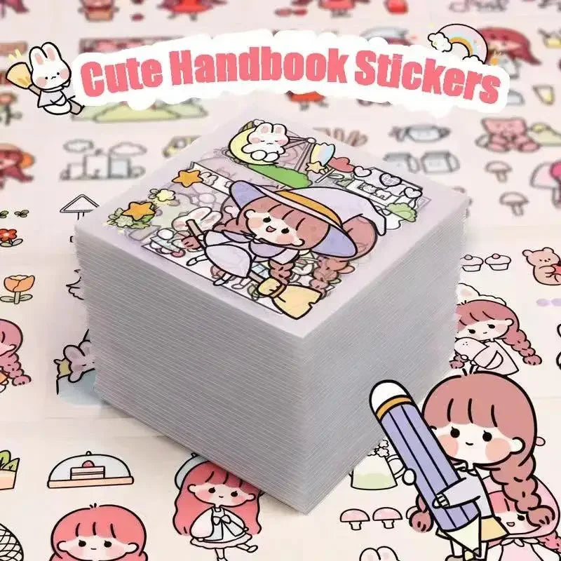 100/50/20/10 Pcs Kawaii Stickers PET Cartoon Scrapbooking Cute Sticker DIY Junk Journal Stickers Decoration Stationery Supplies Beauty World Shop