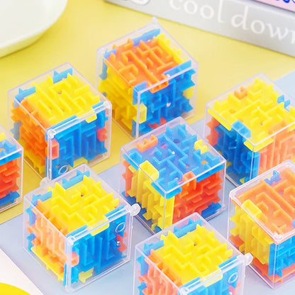 mini 3D Maze Magic Cube Six-sided Transparent Puzzle Speed Cube Rolling Ball Cubes Maze Toys For Children Stress Reliever Toys Beauty Fashion