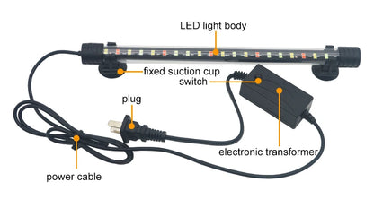 Waterproof LED Aquarium Light Fish Tank Underwater Lamp Clip Light Aquariums Decor Lighting Submersible Lamp Plant Grow 220-240V Beauty World Shop