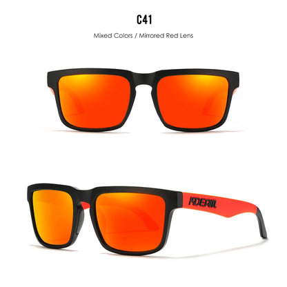 KDEAM Men's Polarized Sunglasses Square Casual Outdoors Sun Glasses Women Unisex Sunglass For Couple With Zipper Case Beauty World Shop