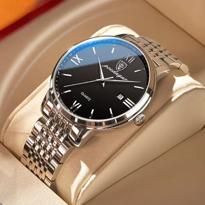 POEDAGAR Luxury Sports Men's Wristwatch Stainless Steel Waterproof Date Man Watch High Quality Casual Fashion Quartz Men Watches Beauty World Shop