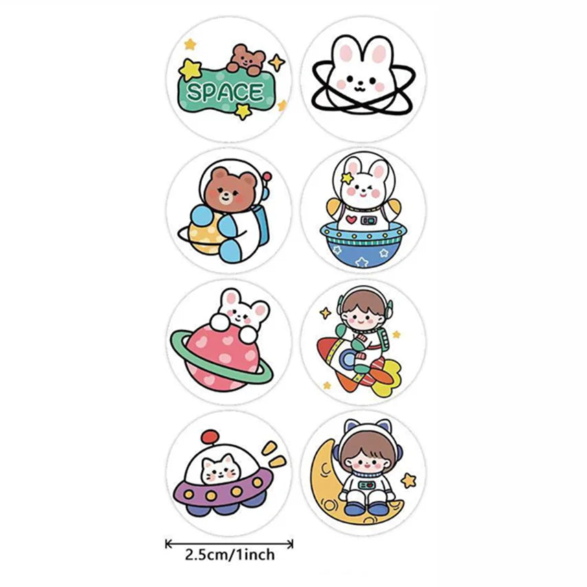 100-500pcs Cartoon Animal Stickers Teacher Reward Stickers for Kids, Party Decoration Sticker for School Classroom Home Beauty World Shop