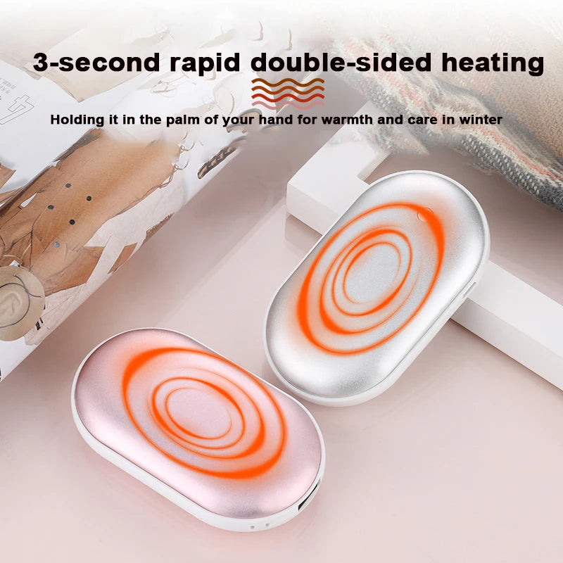 Ultra thin double-sided heating hand warmer with one click switch to 3 temperature levels, versatile for hand and abdominal warm Beauty World Shop