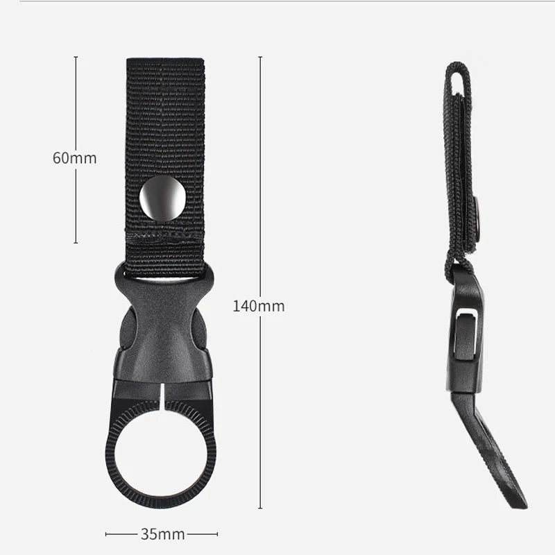 Webbing Water Bottle Holder Climbing Carabiner Belt Backpack Hanger Hooks Clip Multifunction Water Bottle Nylon Buckle Hook Clip Beauty World Shop
