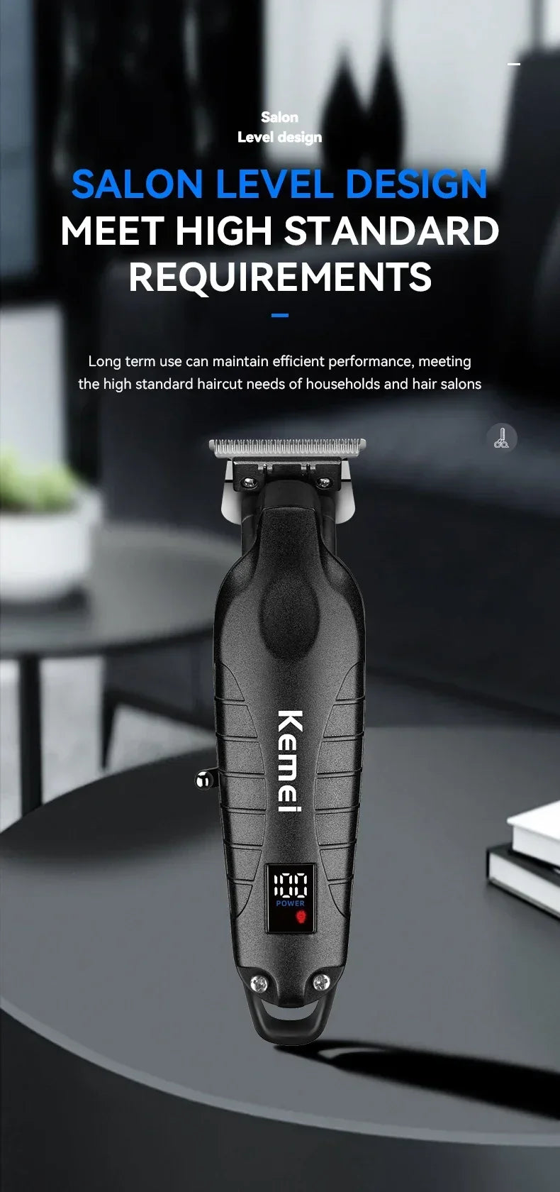 Kemei KM-2293 Hair Cutting Machine Professional Rechargeable Barber Hair Clippers Electric Hair Trimmers Cordless for Men Kemei Beauty Trend Shop
