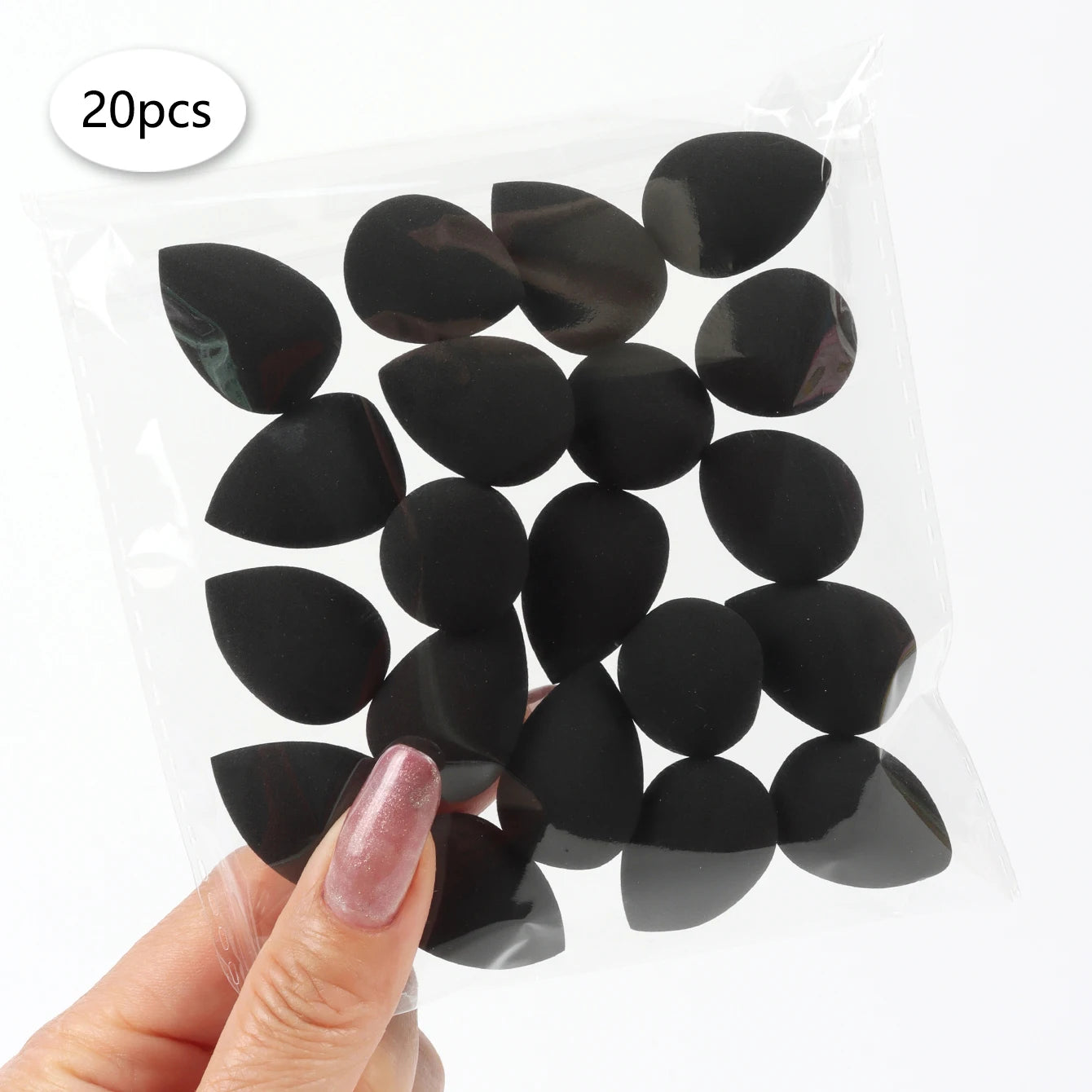 20 件装 Mini Finger Puff Beauty Cosmetic Foundation Cosmetic Sponge Makeup Blender Suitable for Cream & Powder Concealer Beauty World Shop