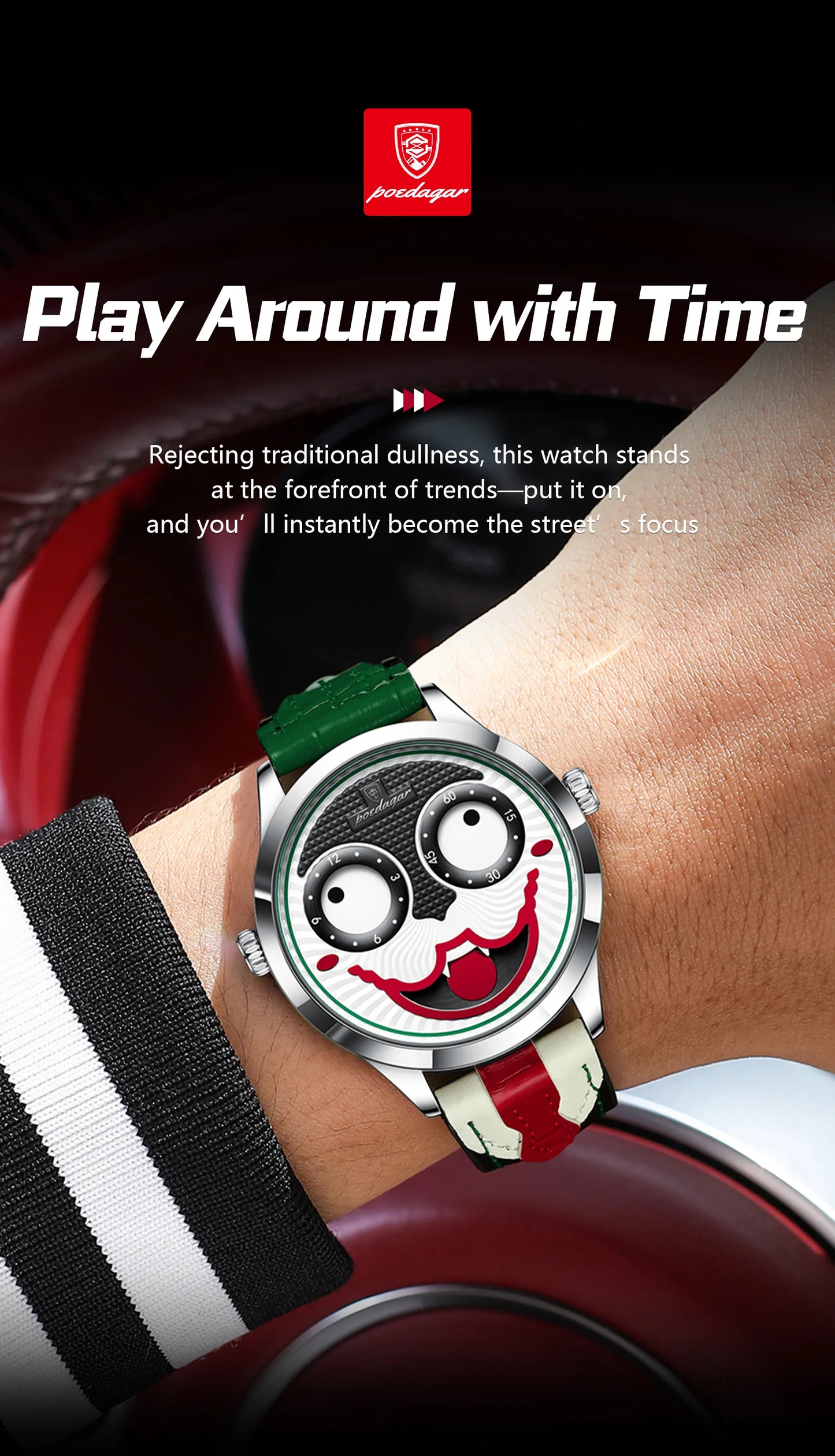 POEDAGAR Original Luxury Watch For Man Waterproof High Quality Male Wristwatch Quartz Leather Sports Fashion Men's Watches Reloj Beauty World Shop