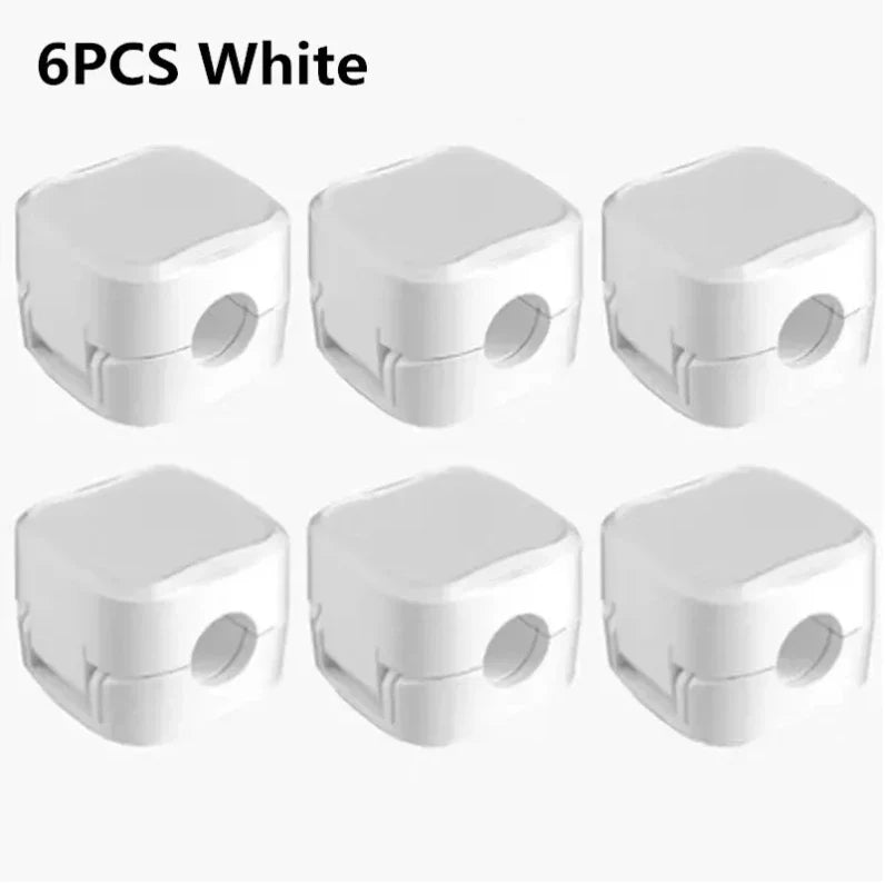 6PCS Magnetic Cable Clips Cable Smooth Adjustable Cord Holder Under Desk Cable Management Wire Keeper Cable Organizer Holder Beauty Trend Shop