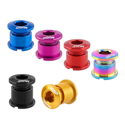MUQZI 4/5PCS Chainring Bolts Single Double Chainring Screws Mountain Road MTB Bike Crank Bolts 6.5/8.5mm Beauty World Shop