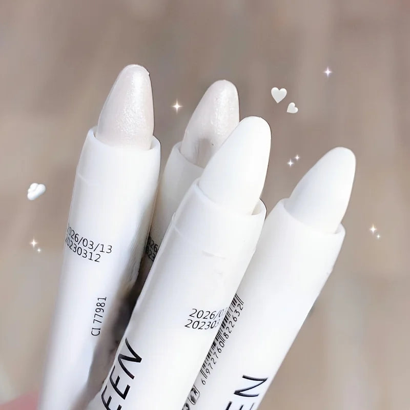 1pc Shimmering Highlight Stick, Glitter White Eyeshadow Pencil for Bright Eyes, Dazzling Effect Makeup Highlighter Beauty World Shop