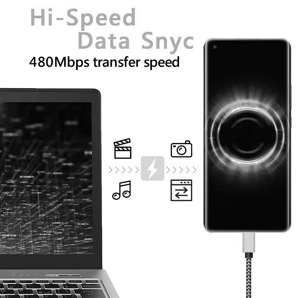 USB Type C Cable 2.4A Fast Charging Battery Charger Wire Woven Nylon Data Cable Mobile Phone Charger For Huawei Samsung USB C Beauty World Shop
