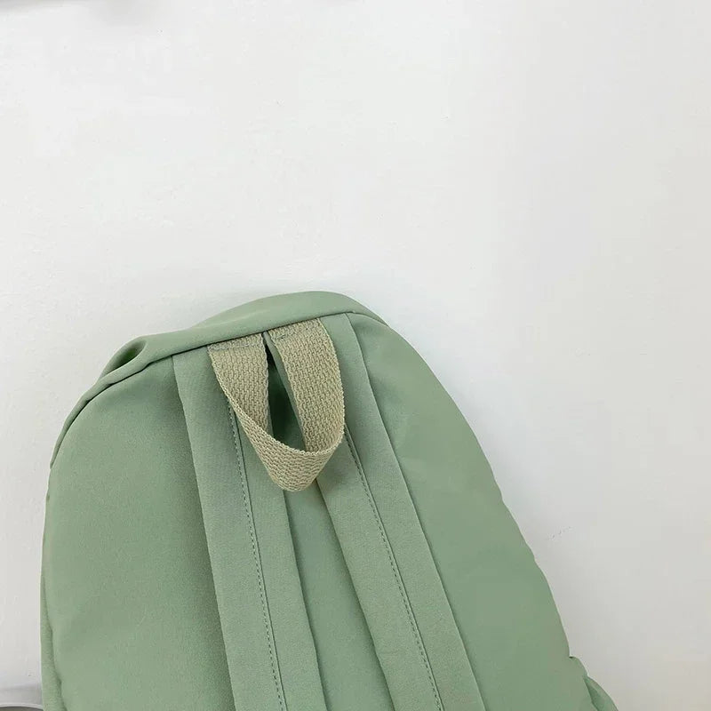 Lightweight Solid Color Backpack for High School Students Multifunctional Casual Bag School Travel Daily Use Simple Design Beauty World Shop