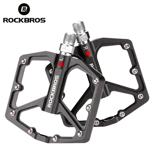 ROCKBROS MTB Cycling Ultralight Pedal Bike Bicycle Sealed DU Bearing Pedals Aluminum Alloy CRMO Non-slip Cleat Bike Part Pedals Beauty World Shop