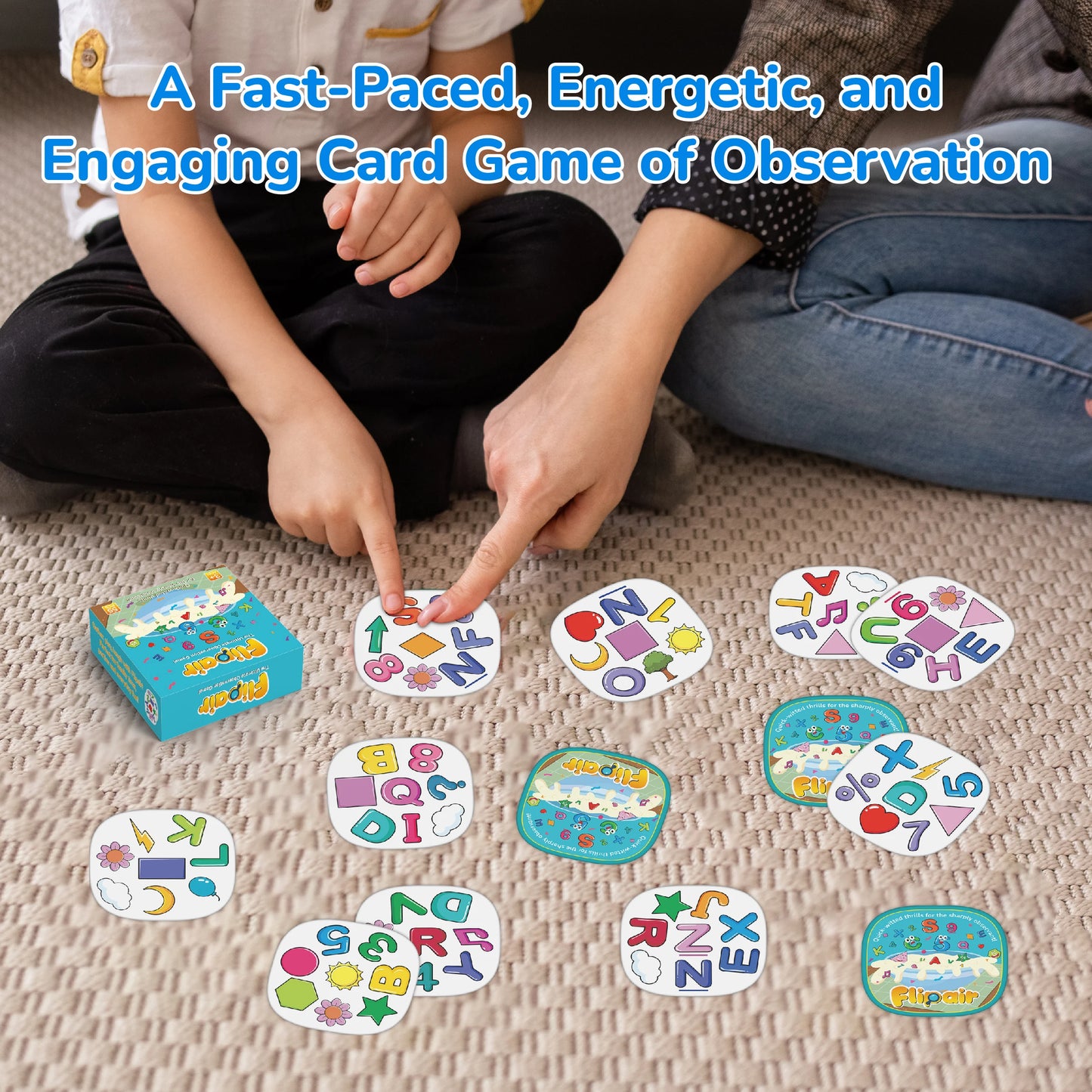 Flipair Number & Shape Matching Card Game, Fun Visual Perception Game for Family, School, Parties & Travel Beauty World Shop