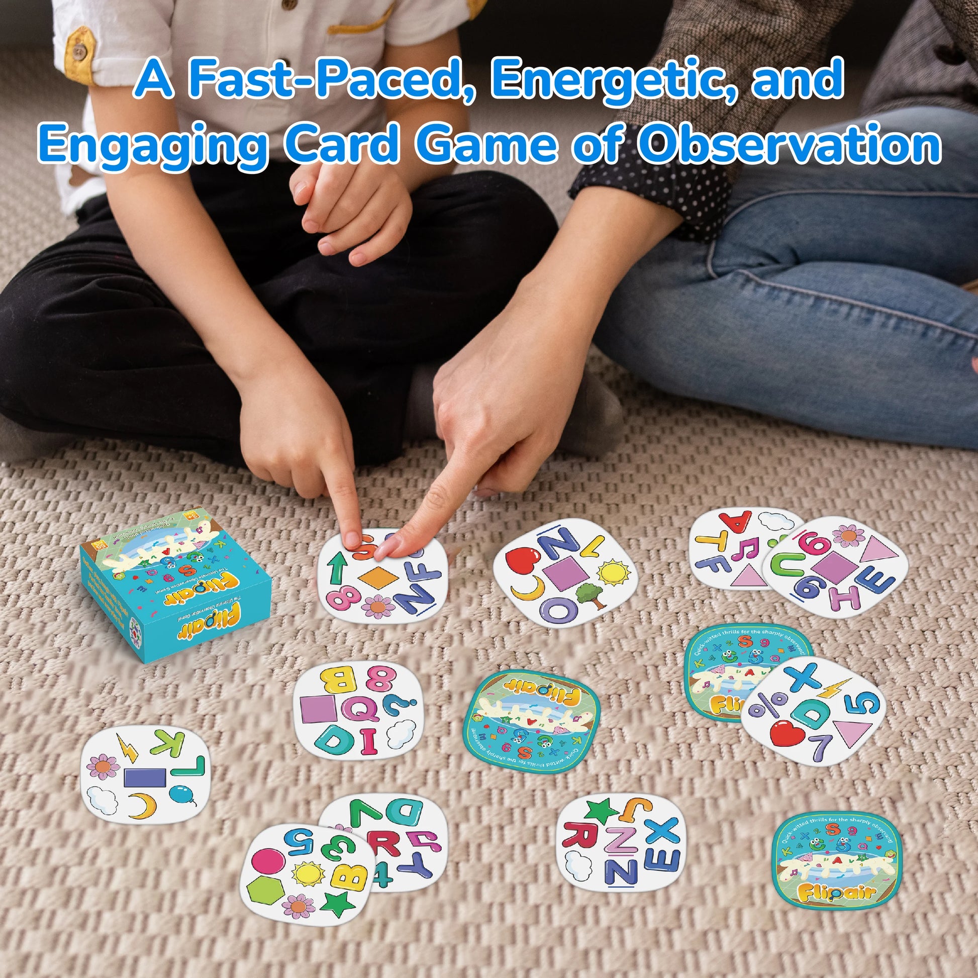Flipair Number & Shape Matching Card Game, Fun Visual Perception Game for Family, School, Parties & Travel Beauty World Shop